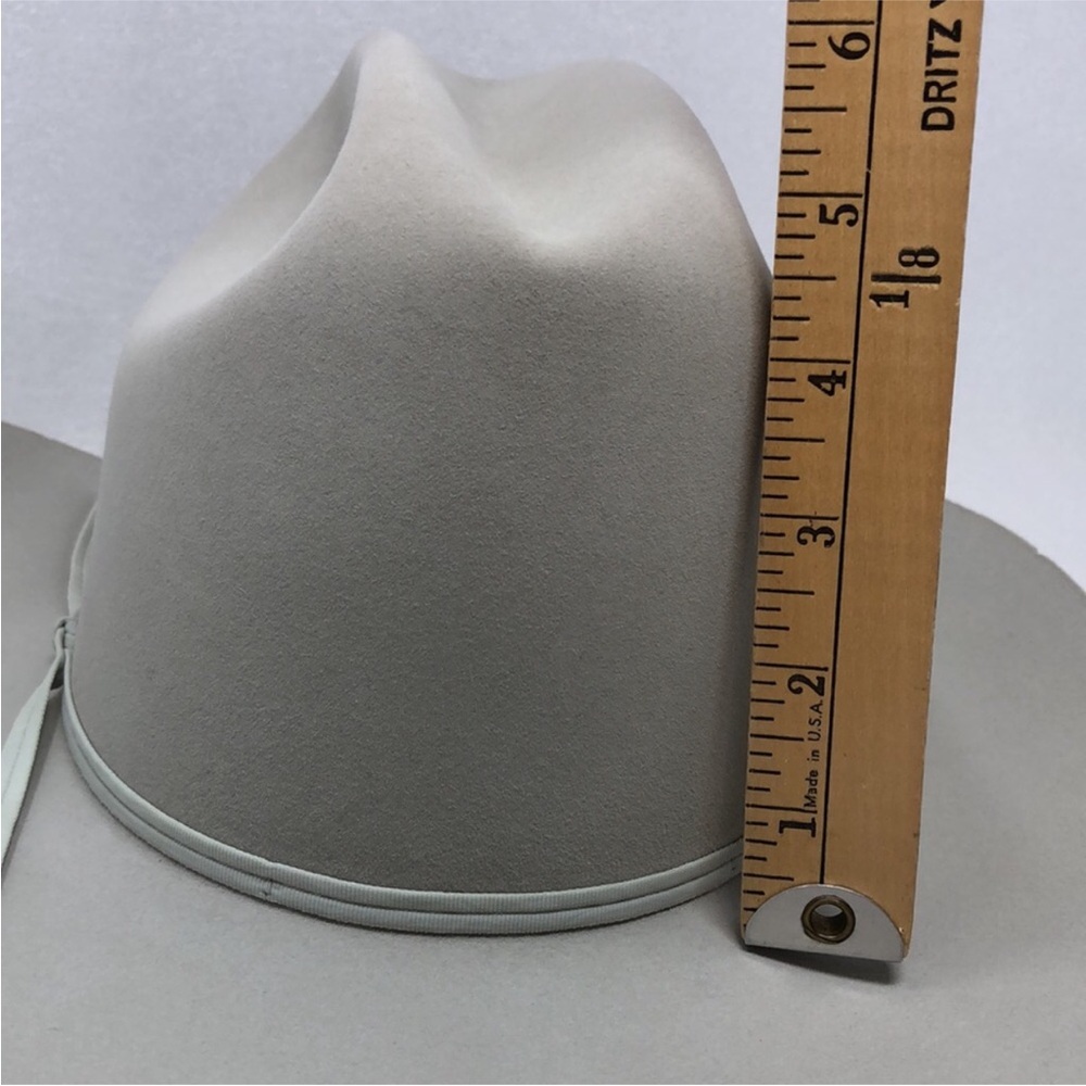 Resistol Hat 5X Beaver Cattleman Cowboy Gray Long Oval Size 6 3/4 Leairds - Picture 12 of 16